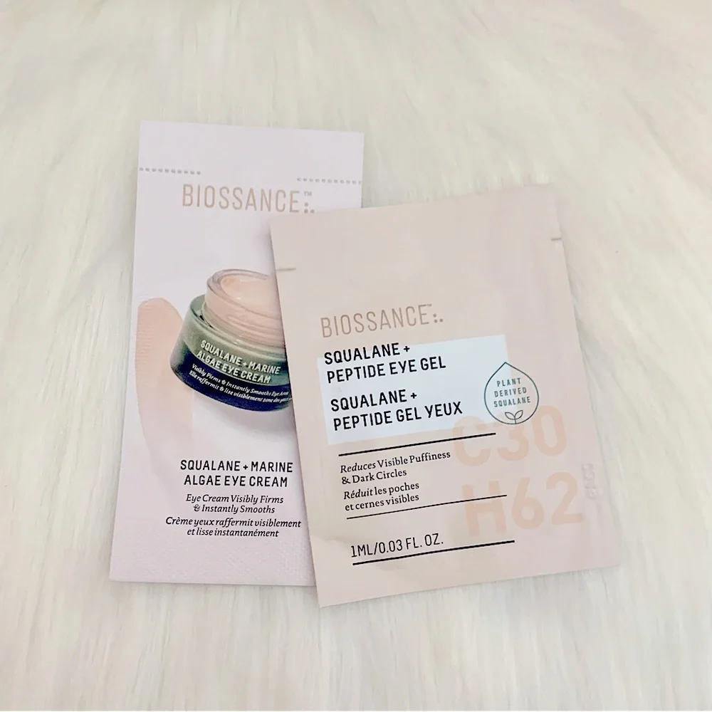 $3 Add-On 🌱 Biossance Squalane Eye Care Samples Marine Algae + Peptide Eye Gel - Picture 1 of 1